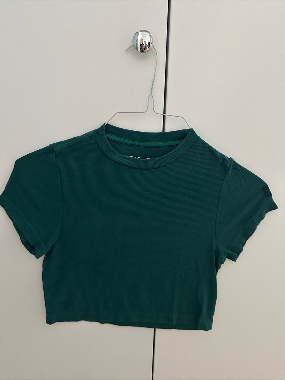 SET Active Ribbed Crop Tee in Mojito